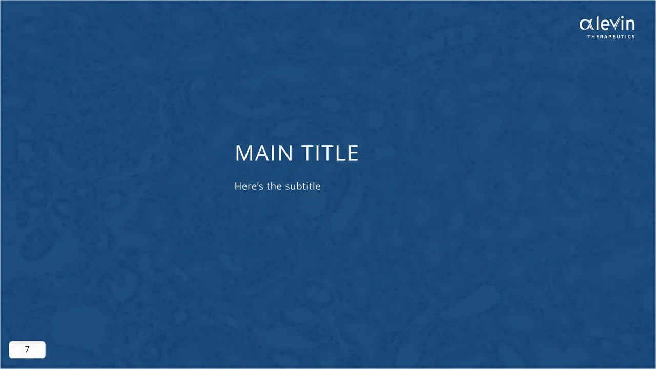 A blue section slide with a main title and subtitle