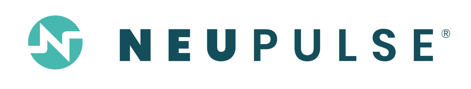 The Neupulse logo: the teal circle with its white pulse N, and NEUPULSE in petrol with a registered mark