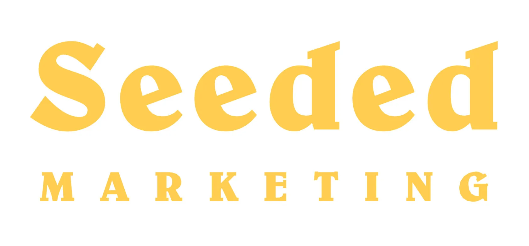 The same logo in mustard on white, as it appears on light pages