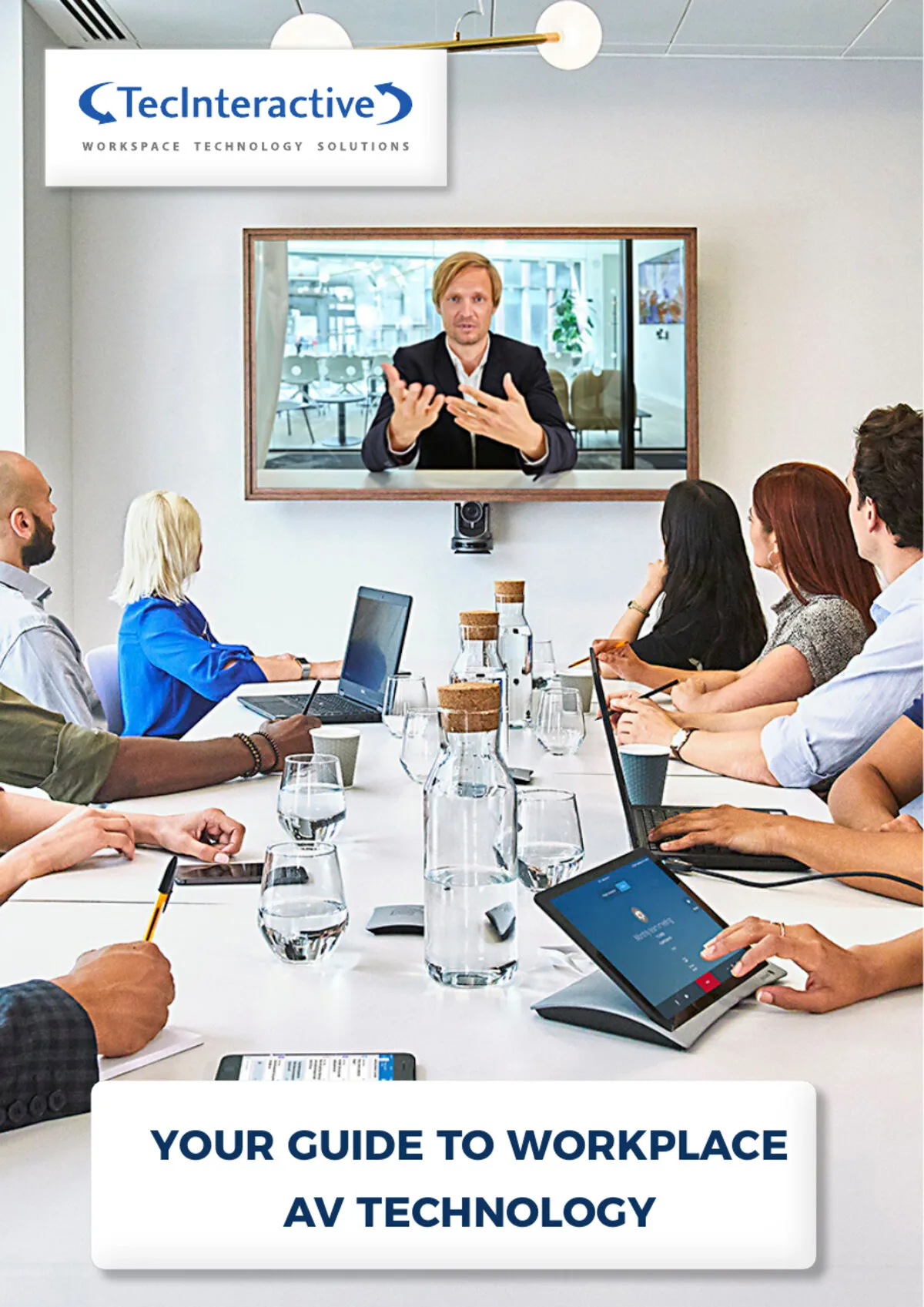 The cover of the 2021 guide, “Your guide to workplace AV technology”