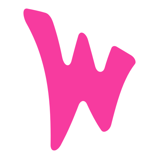 The pink W on its own